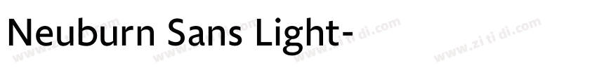 Neuburn Sans Light字体转换